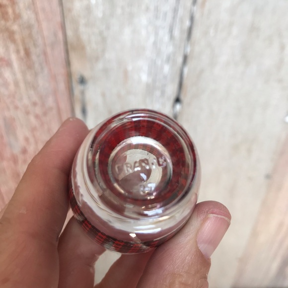 Mid Century Plaid Shot Glasses from France - Picture 7 of 8